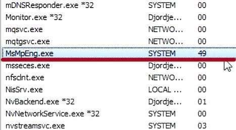 MsMpEng.exe що це за процес вантажить диск і ЦПУ