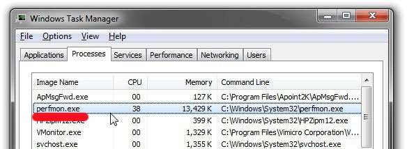 Perfmon.exe – що це за процес вантажить диск і ЦПУ