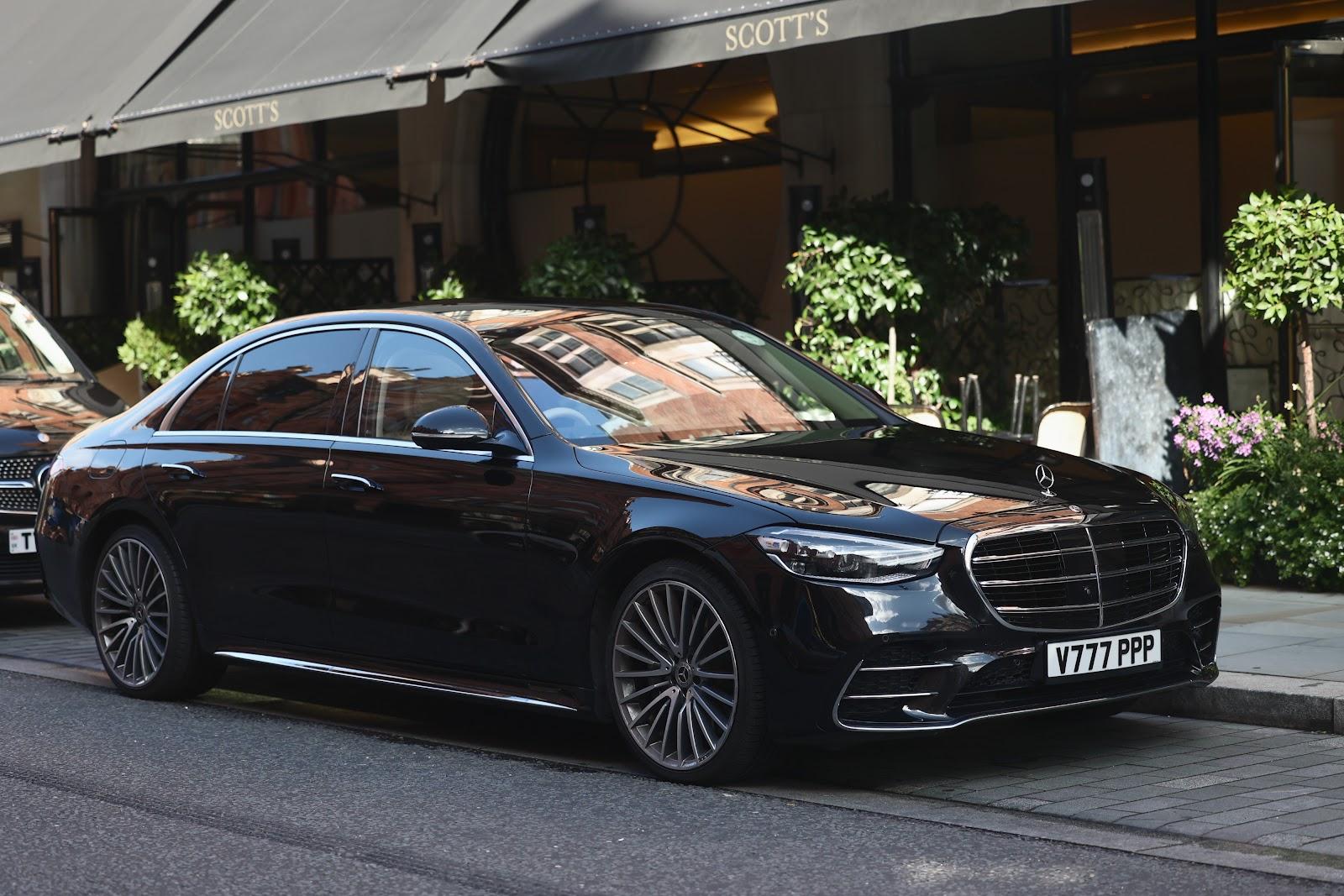 Limotak sedan parked on a London street